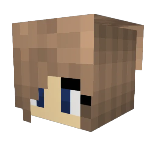 itZzme Minecraft avatar head, 3D render
