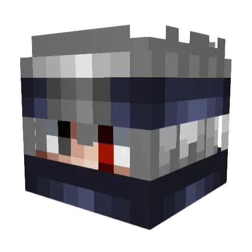 itachiuchi Minecraft avatar head, 3D render