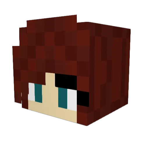 itacobella Minecraft avatar head, 3D render
