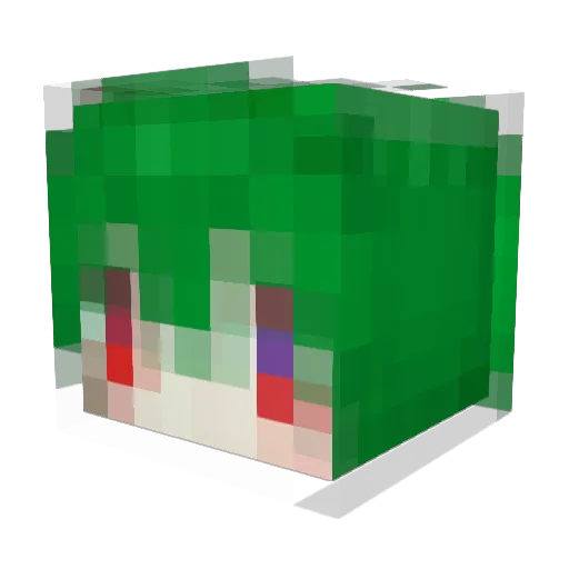 itakaia Minecraft avatar head, 3D render
