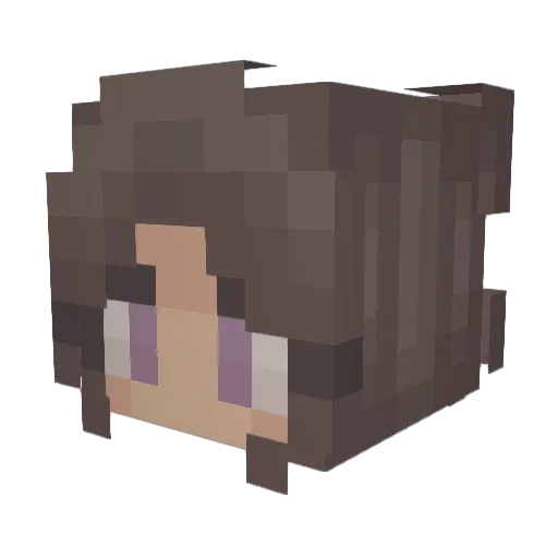 italiaprincess Minecraft avatar head, 3D render
