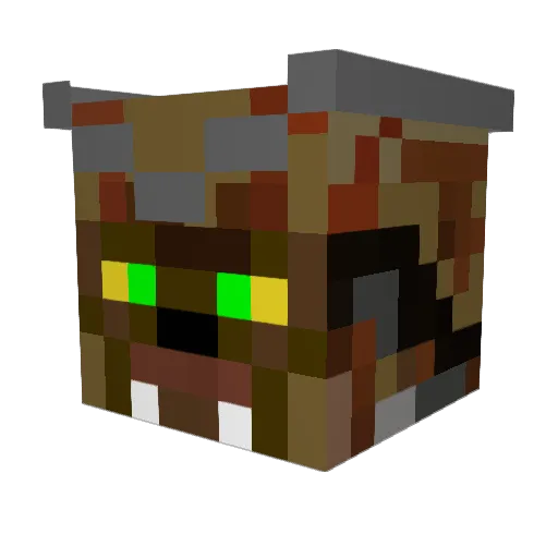 italsam Minecraft avatar head, 3D render