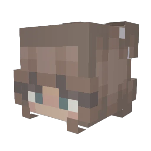 itanna Minecraft avatar head, 3D render