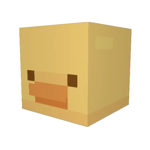 itaxou Minecraft avatar head, 3D render
