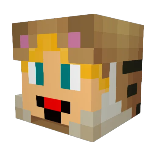 itayfux12 Minecraft avatar head, 3D render