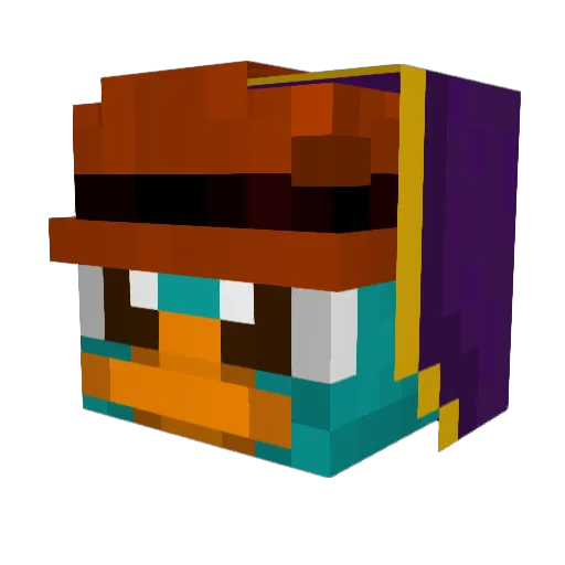 itayss Minecraft avatar head, 3D render