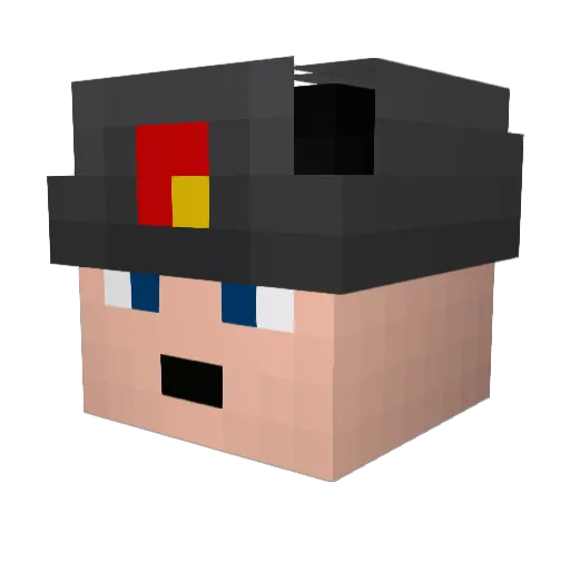 itchyball Minecraft avatar head, 3D render