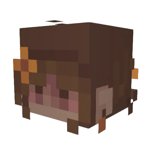 itcrescentcrow Minecraft avatar head, 3D render
