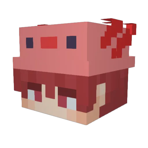 iteneko Minecraft avatar head, 3D render