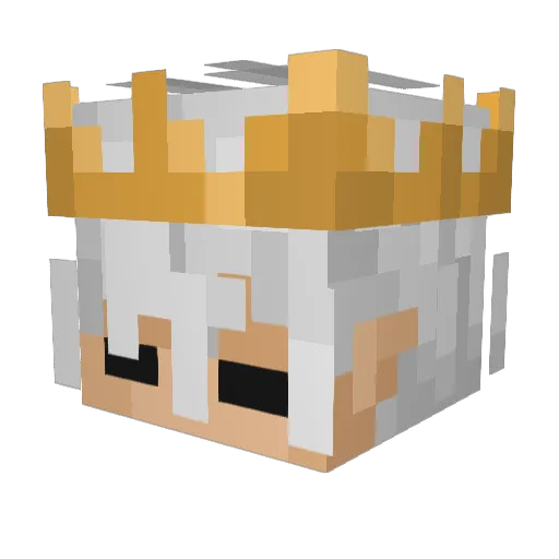 itf20pc Minecraft avatar head, 3D render