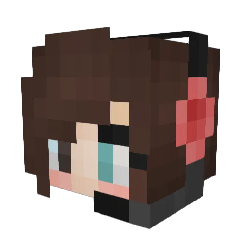 ithaquia Minecraft avatar head, 3D render