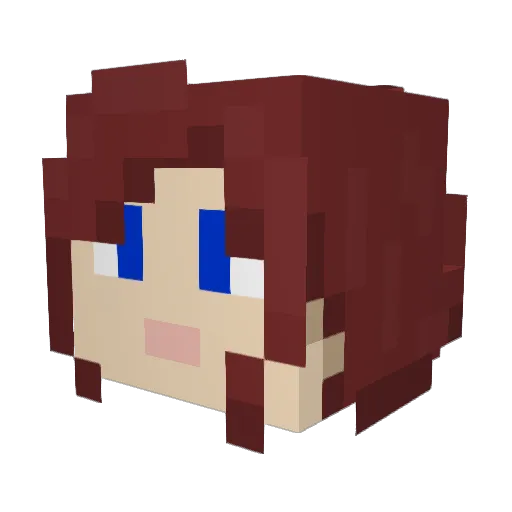 ithiliel Minecraft avatar head, 3D render