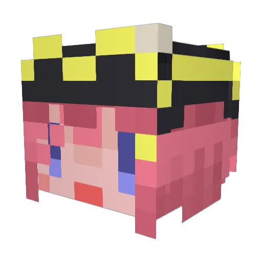 itinoshiroco Minecraft avatar head, 3D render