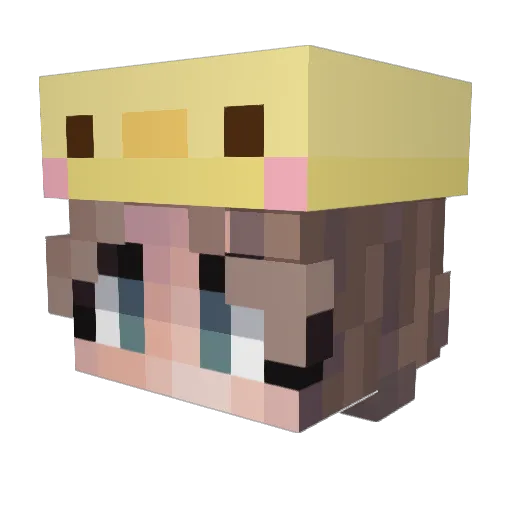 itisify Minecraft avatar head, 3D render