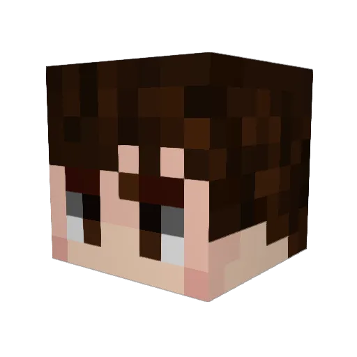 itisiice Minecraft avatar head, 3D render