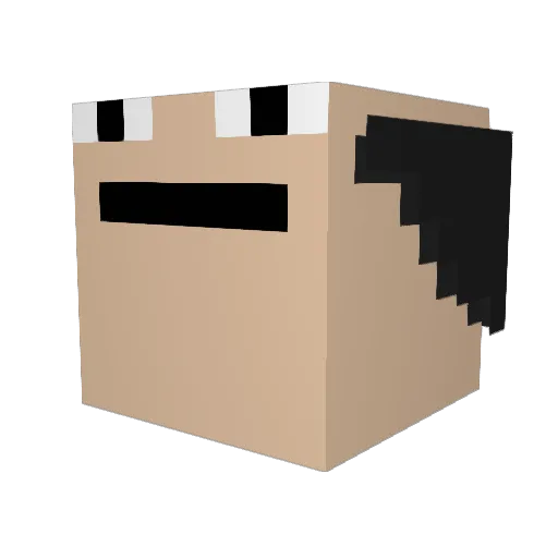 itm Minecraft avatar head, 3D render