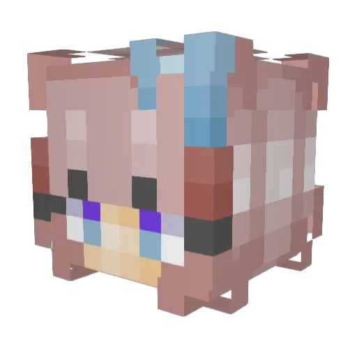 itmefang Minecraft avatar head, 3D render