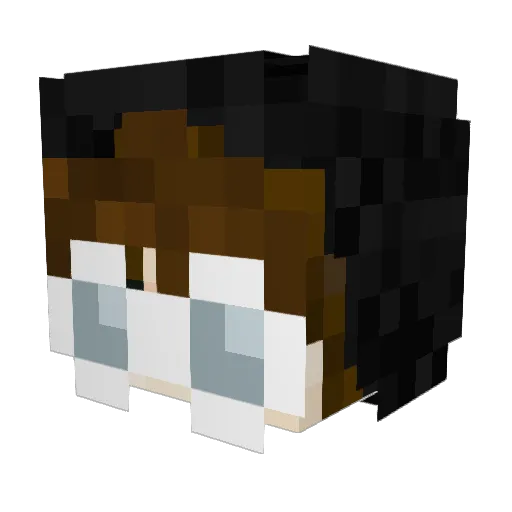 itoottheflute Minecraft avatar head, 3D render