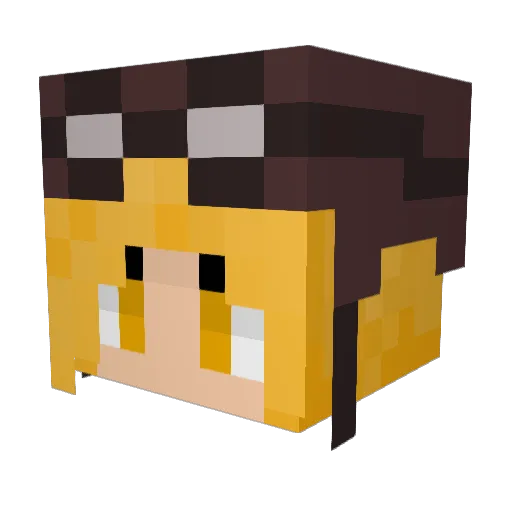 itormii Minecraft avatar head, 3D render