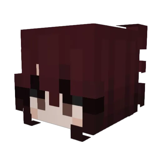itosakura Minecraft avatar head, 3D render