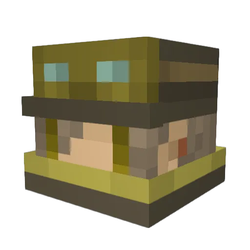 itoto889 Minecraft avatar head, 3D render