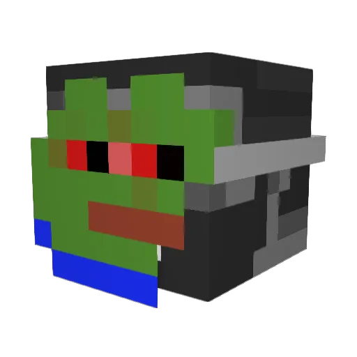 itouchgrassi Minecraft avatar head, 3D render
