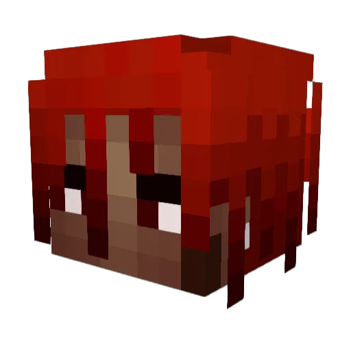 itouchlavish Minecraft avatar head, 3D render