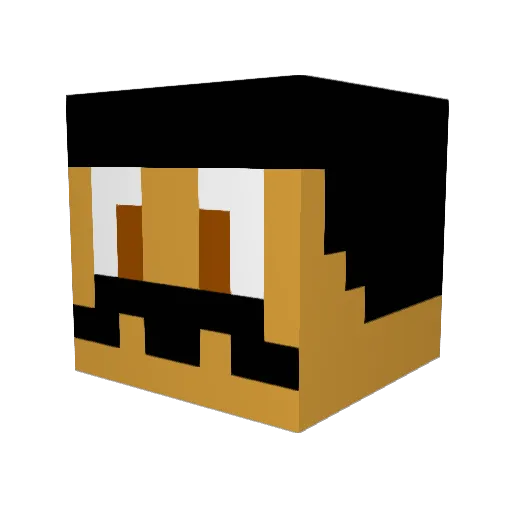 itsAOR Minecraft avatar head, 3D render