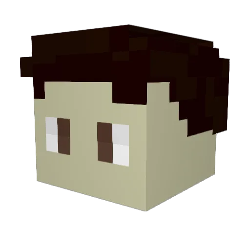 itsBerlinoo Minecraft avatar head, 3D render