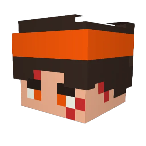 itsBii Minecraft avatar head, 3D render