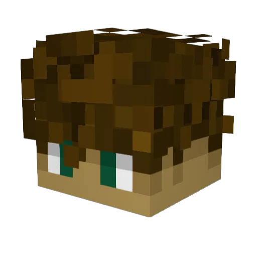 itsCashew Minecraft avatar head, 3D render
