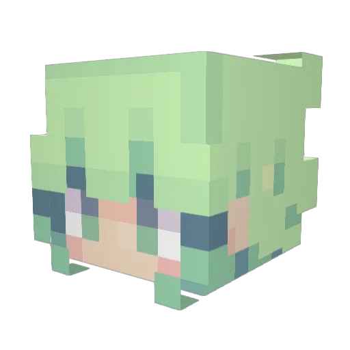 itsChloee_ Minecraft avatar head, 3D render