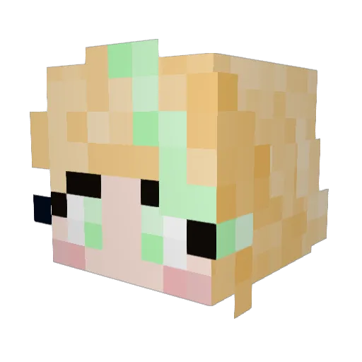 itsCilia Minecraft avatar head, 3D render