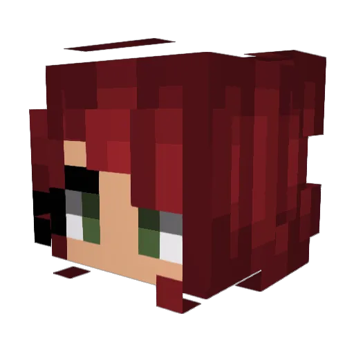 itsClaudi Minecraft avatar head, 3D render