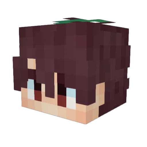 itsFlippo Minecraft avatar head, 3D render