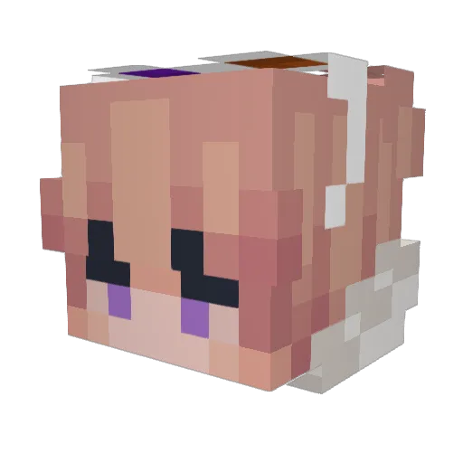 itsFuzzstyy Minecraft avatar head, 3D render