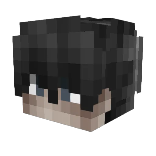 itsJunc Minecraft avatar head, 3D render