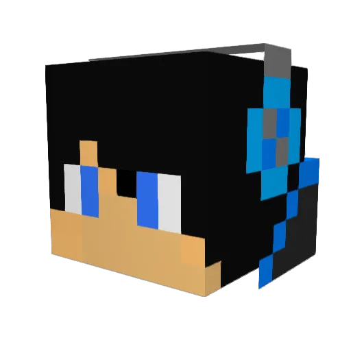 itsKri Minecraft avatar head, 3D render