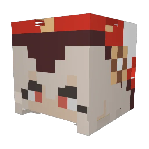 itsKyua Minecraft avatar head, 3D render