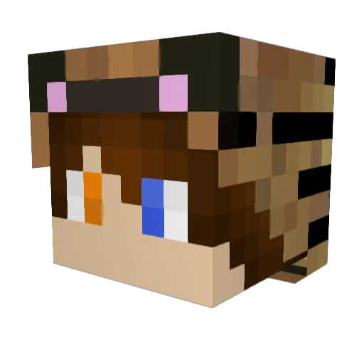 itsLOKOO Minecraft avatar head, 3D render