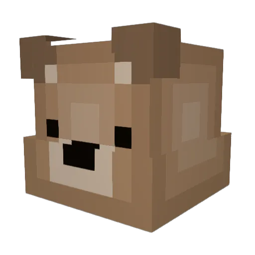 itsLeBob Minecraft avatar head, 3D render