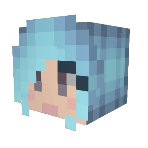 itsLevelee Minecraft avatar head, 3D render