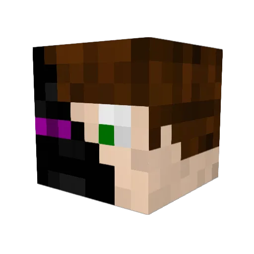 itsLocha Minecraft avatar head, 3D render
