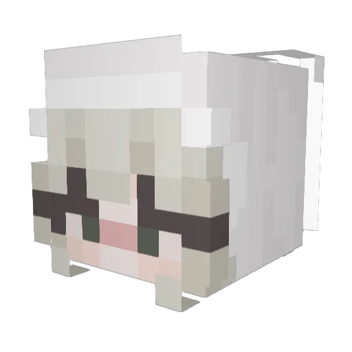 itsMarcy Minecraft avatar head, 3D render
