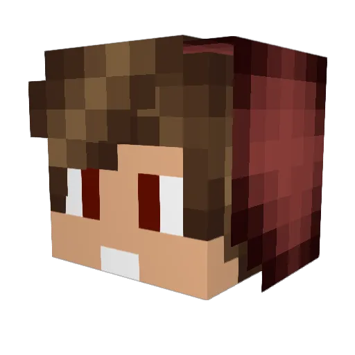 itsMasDi Minecraft avatar head, 3D render
