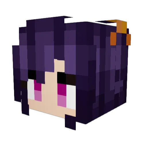 itsNatasha Minecraft avatar head, 3D render