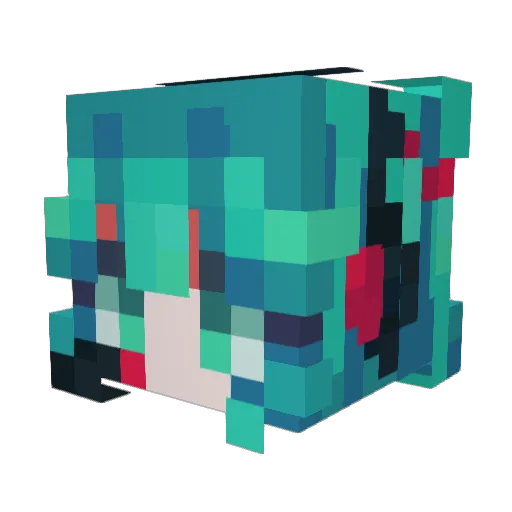 itsNhan Minecraft avatar head, 3D render
