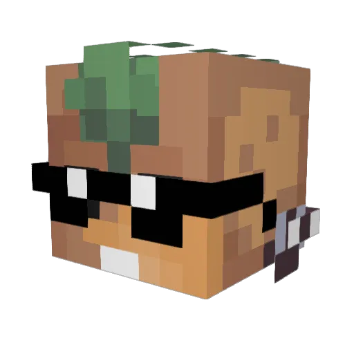 itsOranged Minecraft avatar head, 3D render