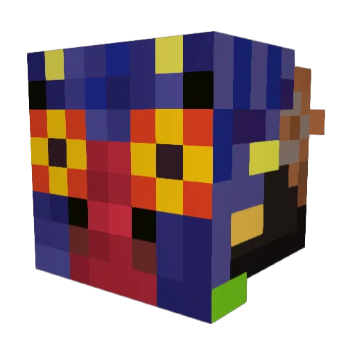 itsPanicHD Minecraft avatar head, 3D render