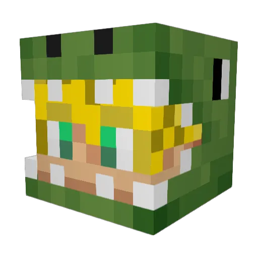 itsParks Minecraft avatar head, 3D render